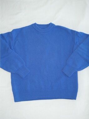Colorful Standard Oversized Merino Wool Crew Sweater Pacific Blue Size XXS